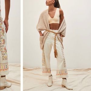 Anthropologie boho style wide legged pants.